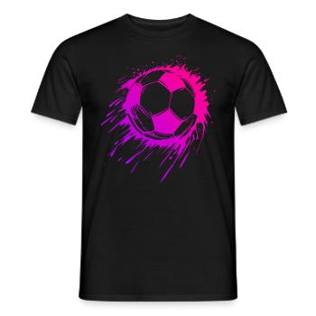 Pink Fußball Frauenfußball Mädchen Fußball - Männer T-Shirt - Schwarz - Vorne - AI Model Male 178 light (178cm)