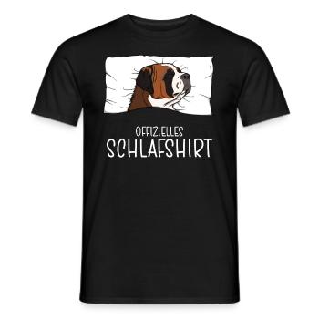 Chemise de nuit officielle Pyjama Saint-Bernard - T-shirt homme - noir - Devant - AI Model Male 178 light (178cm)