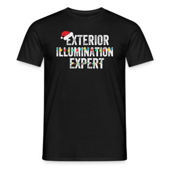Christmas Expert for Christmas Lights - Men's T-Shirt - black - Front - AI Model Male 178 light (178cm)