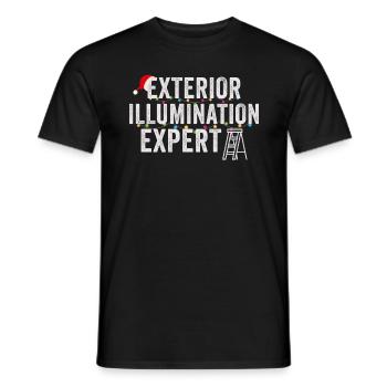 Christmas Expert for Christmas Lights - Men's T-Shirt - black - Front - AI Model Male 178 light (178cm)