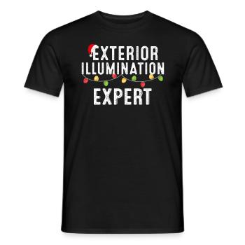 Christmas Expert for Christmas Lights - Men's T-Shirt - black - Front - AI Model Male 178 light (178cm)