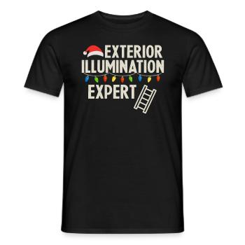 Christmas Expert for Christmas Lights - Men's T-Shirt - black - Front - AI Model Male 178 light (178cm)