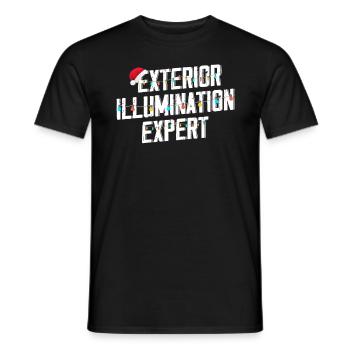 Christmas Expert for Christmas Lights - Men's T-Shirt - black - Front - AI Model Male 178 light (178cm)