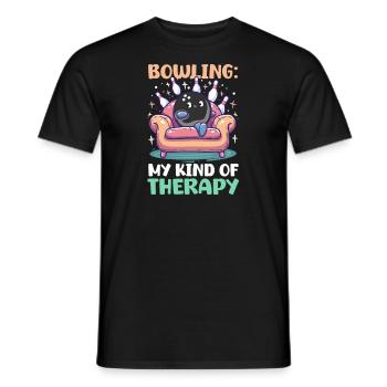 Bowling Bowling: Meine Art von Therapie - Männer T-Shirt - Schwarz - Vorne - AI Model Male 178 light (178cm)