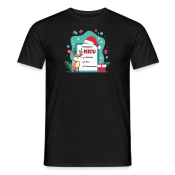 USIN Noël USIN : vilain, gentil, inarrêtable - T-shirt homme - noir - Devant - AI Model Male 178 light (178cm)