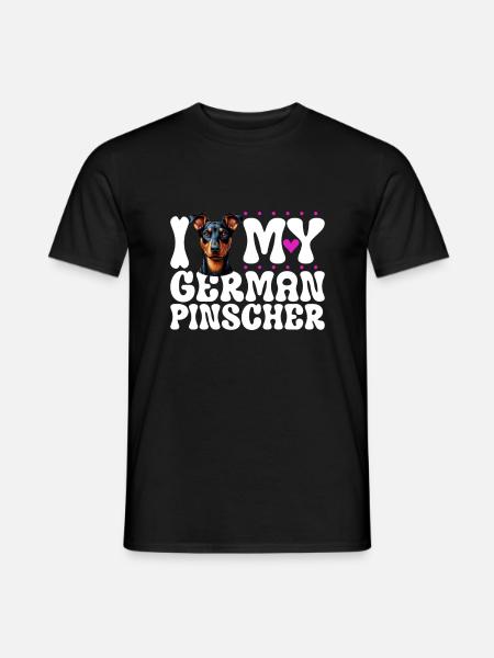 I love my German Pinscher - Men's T-Shirt - black