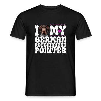 J’adore mon Stichelhaar allemand - T-shirt homme - noir - Devant - AI Model Male 178 light (178cm)