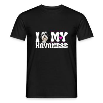 J’adore mon bichon havanais - T-shirt homme - noir - Devant - AI Model Male 178 light (178cm)