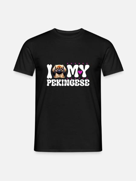 J’adore mes Pékinois - T-shirt homme - noir