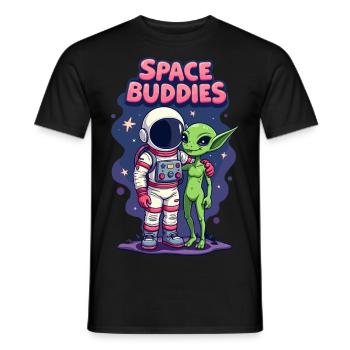 Copains de l’espace - T-shirt homme - noir - Devant - AI Model Male 178 light (178cm)