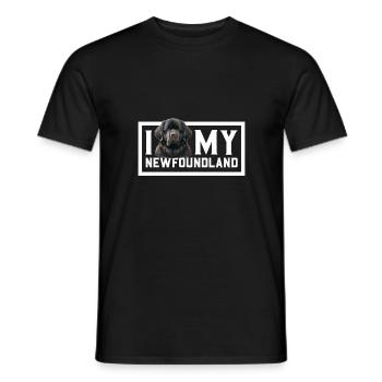 J'adore mon chien Terre-Neuve - T-shirt homme - noir - Devant - AI Model Male 178 light (178cm)