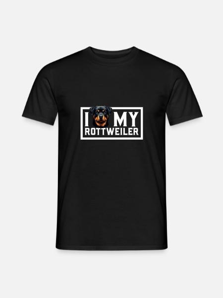I love my Rottweiler - Men's T-Shirt - black