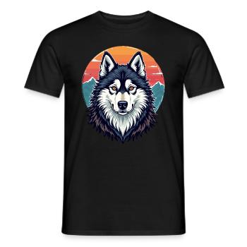 Husky for a Dog Owner, Husky Dog - Men's T-Shirt - black - Front - AI Model Male 178 light (178cm)