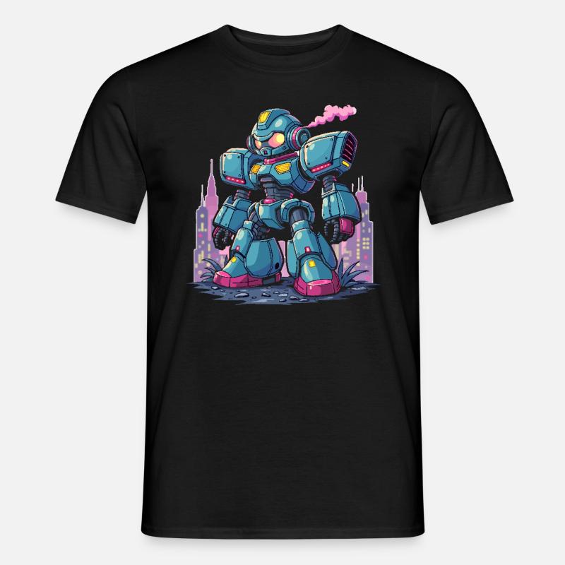 Roboter, Digitale Kunst - Männer T-Shirt - Schwarz