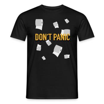 Papier toilette - Pas de panique - T-shirt homme - noir - Devant - AI Model Male 178 light (178cm)