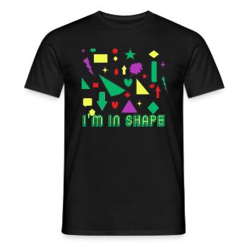 Fitness - Sport - Trainieren - Männer T-Shirt - Schwarz - Vorne - AI Model Male 178 light (178cm)