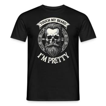 Touch My Beard and Tell Me I'm Pretty - T-shirt homme - noir - Devant - AI Model Male 178 light (178cm)