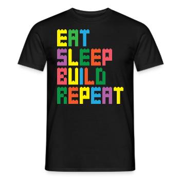Brick Builder Toys Blocks Clamping Blocks Bricks - Men's T-Shirt - black - Front - AI Model Male 178 light (178cm)
