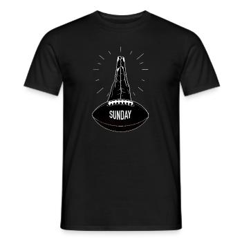 Football américain - T-shirt homme - noir - Devant - AI Model Male 178 light (178cm)