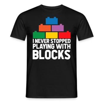 Brick Builder Brick Building Master Builder - Men's T-Shirt - black - Front - AI Model Male 178 light (178cm)