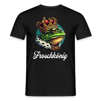 Froschkönig Krone Partner Fasching Karneval - Männer T-Shirt - Schwarz - Vorne - AI Model Male 178 light (178cm)