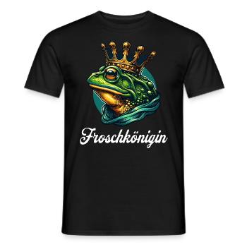Froschkönigin Krone Partnerin Fasching Karneval - Männer T-Shirt - Schwarz - Vorne - AI Model Male 178 light (178cm)