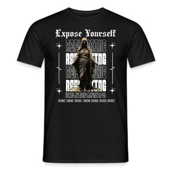 Self-Reflection Expose Yourself Streetwear Urban - Men's T-Shirt - black - Front - AI Model Male 178 light (178cm)