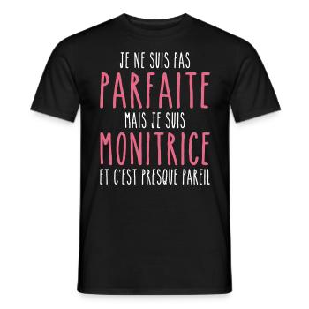 Nicht perfekt, aber ich bin ein Monitor - Männer T-Shirt - Schwarz - Vorne - AI Model Male 178 light (178cm)