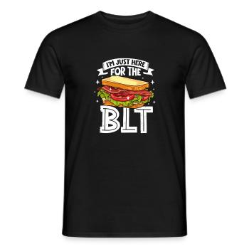 Nur hier für das BLT - Männer T-Shirt - Schwarz - Vorne - AI Model Male 178 light (178cm)