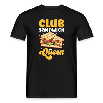 Club Sandwich Queen - Männer T-Shirt - Schwarz - Vorne - AI Model Male 178 light (178cm)
