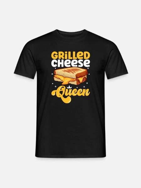 Grilled Cheese Sandwich Queen - Men's T-Shirt - black