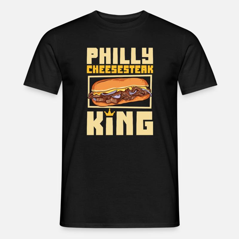 Roi du cheesesteak Philly - T-shirt homme - noir