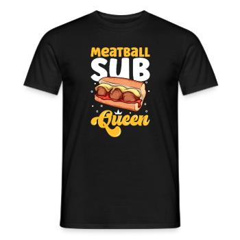 Meatball Sub Queen - Männer T-Shirt - Schwarz - Vorne - AI Model Male 178 light (178cm)