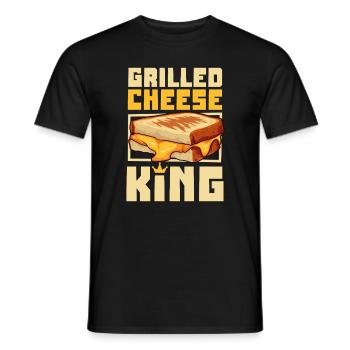 Grilled Cheese Sandwich King - Männer T-Shirt - Schwarz - Vorne - AI Model Male 178 light (178cm)