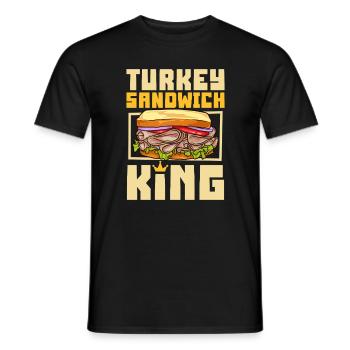 Turkey Sandwich King - Männer T-Shirt - Schwarz - Vorne - AI Model Male 178 light (178cm)