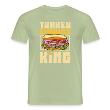 Turkey Sandwich King - Männer T-Shirt - Sage - Vorne - AI Model Male 178 light (178cm)