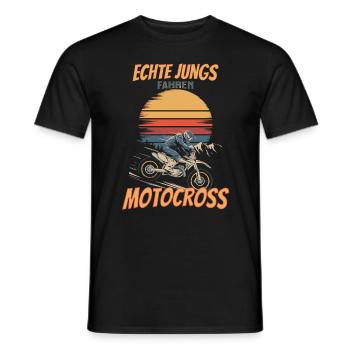 Motocross Dirt Bike Superbike Enduro Offroad Motor - Männer T-Shirt - Schwarz - Vorne - AI Model Male 178 light (178cm)