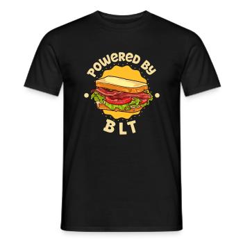 Powered by BLT - Männer T-Shirt - Schwarz - Vorne - AI Model Male 178 light (178cm)