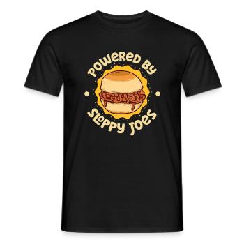 Powered by Sloppy Joe - Männer T-Shirt - Schwarz - Vorne - AI Model Male 178 light (178cm)