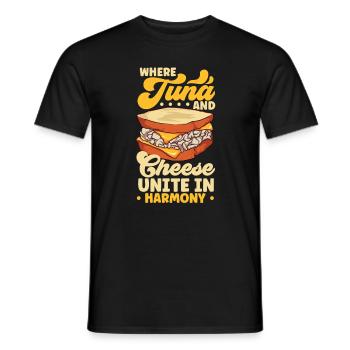 Käse und Thunfisch - Tuna Melt Sandwich - Männer T-Shirt - Schwarz - Vorne - AI Model Male 178 light (178cm)