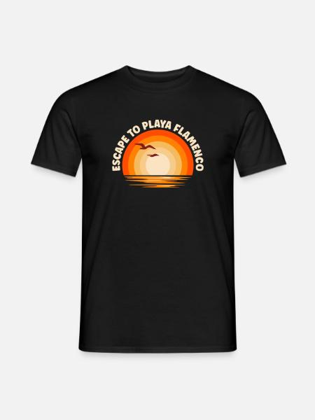 I'm fleeing to Playa Flamenco - Men's T-Shirt - black