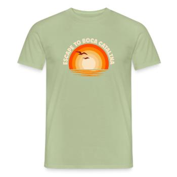 Ich fliehe nach Boca Catalina - Männer T-Shirt - Sage - Vorne - AI Model Male 178 light (178cm)