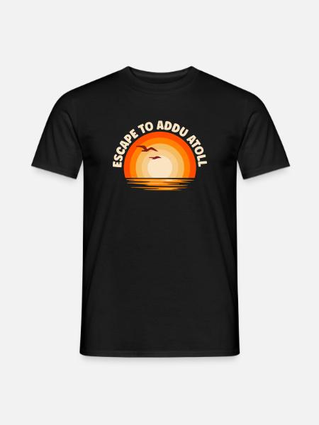 I'm fleeing to Addu Atoll - Men's T-Shirt - black