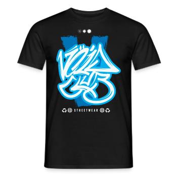 Streetwear Urban Graffiti - Men's T-Shirt - black - Front - AI Model Male 178 light (178cm)