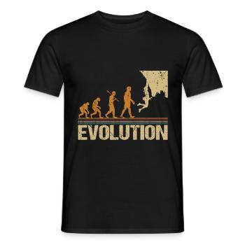 Evolution Climbing Funny funny for climbers - Men's T-Shirt - black - Front - AI Model Male 178 light (178cm)