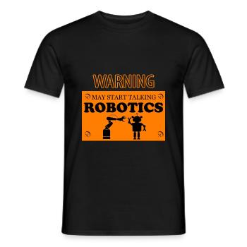 Robot - Men's T-Shirt - black - Front - AI Model Male 178 light (178cm)