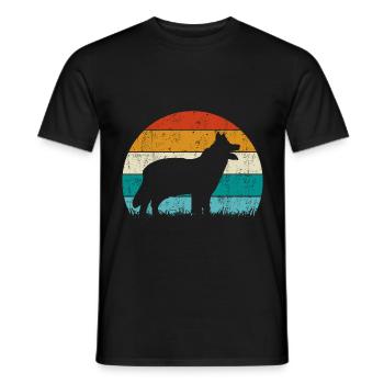 Chodsky Pes Böhmischer Schäferhund Retro Vintage - Männer T-Shirt - Schwarz - Vorne - AI Model Male 178 light (178cm)