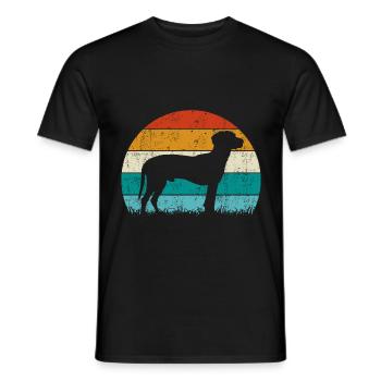 BGS Dog Retro Vintage - Men's T-Shirt - black - Front - AI Model Male 178 light (178cm)