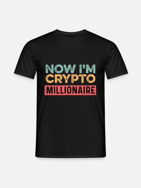 Crypto Millionaire. Rich person poison - Men's T-Shirt - black