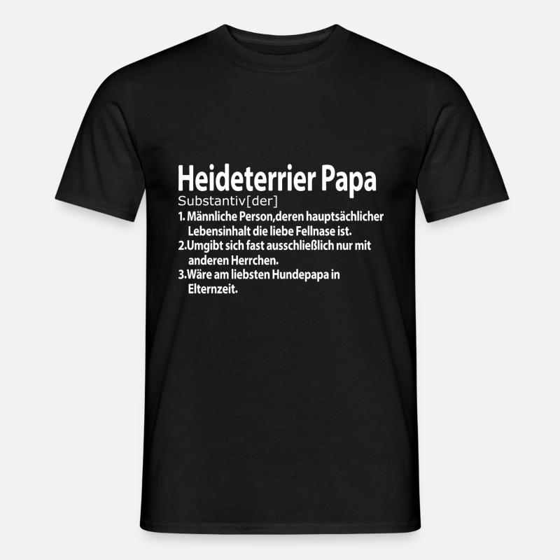 Heideterrier Papa Definition - Männer T-Shirt - Schwarz